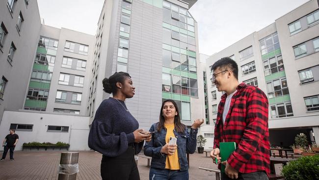 NCI students talking on NCI campus